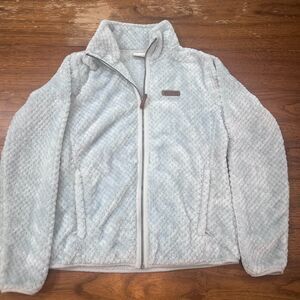 Columbia Women's Fire Side II Sherpa Full Zip Fleece Jacket, Baby Blue Size SM
